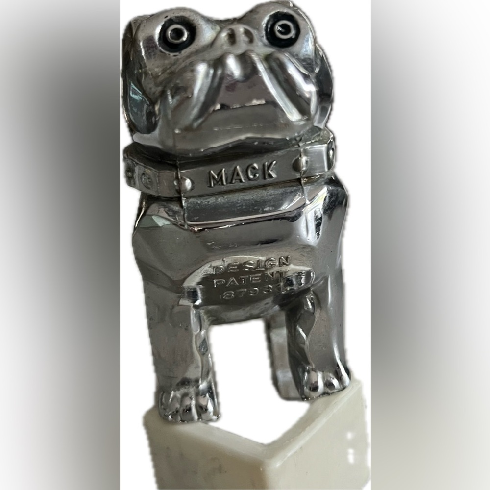 Vintage Chrome Mack Truck Bulldog Hood Ornament Great Condition